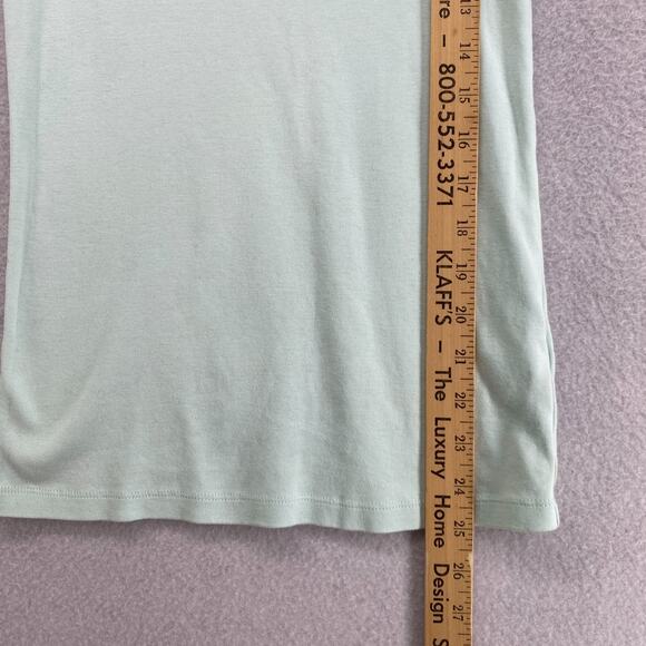 EILEEN FISHER Tank Top S Organic Cotton Ribbed Jersey Cami Scoop Neck Green - Picture 9 of 13